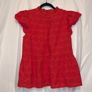 Crown and ivy frill sleeve shirt